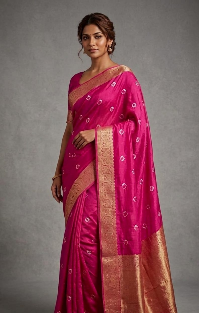 Pink Banarasi Saree