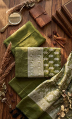 Olive Green Banarasi Suit