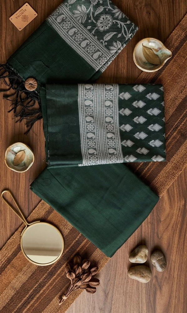 Emerald Green Banarasi Suit