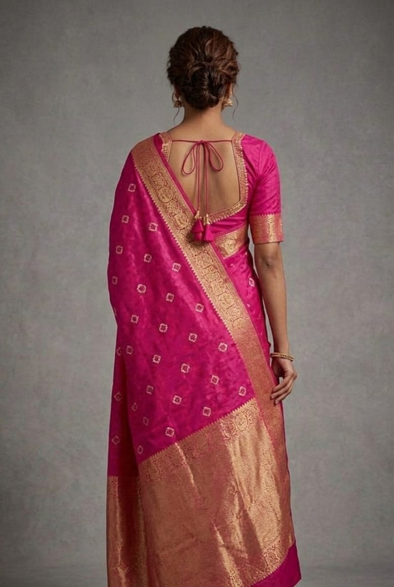 Pink Banarasi Saree