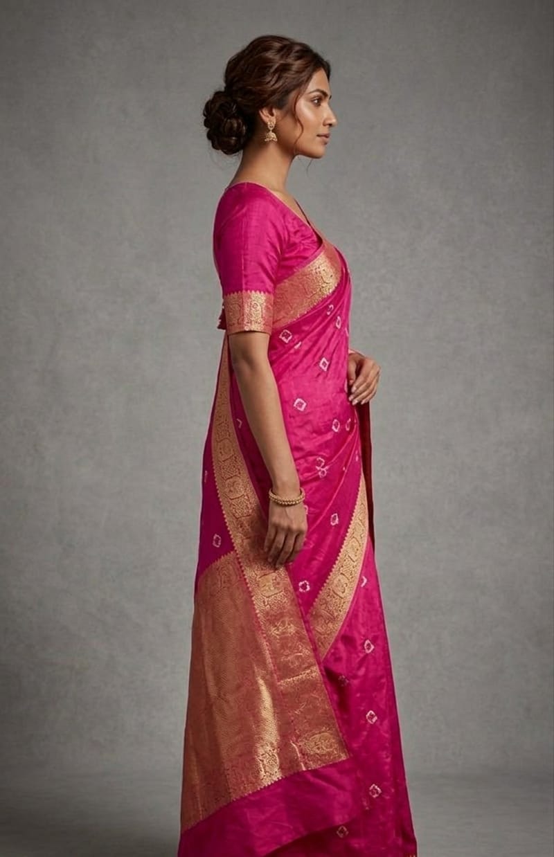 Pink Banarasi Saree